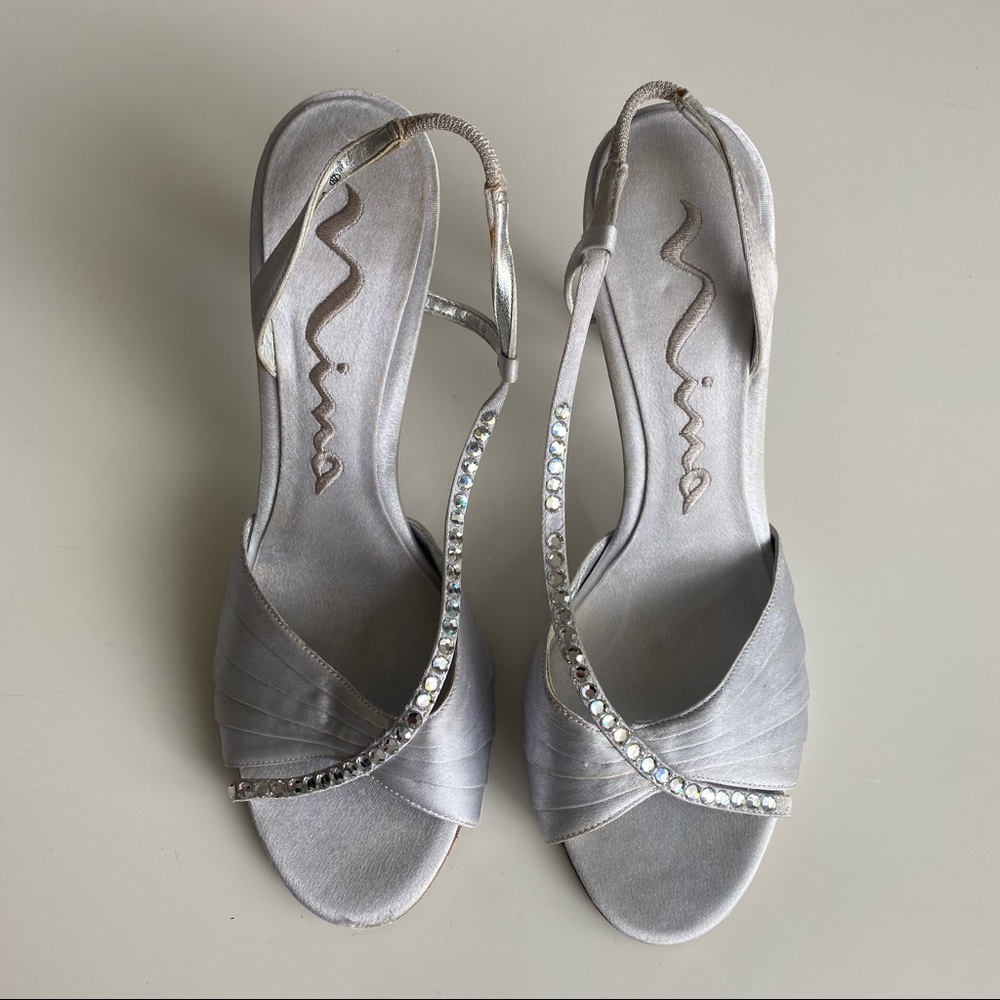 Nina Evening Heels Silver